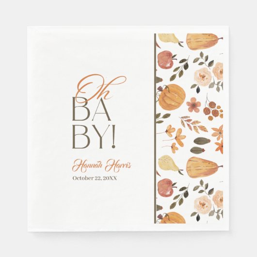 Fall Theme Baby Shower  Servet (Voorkant)