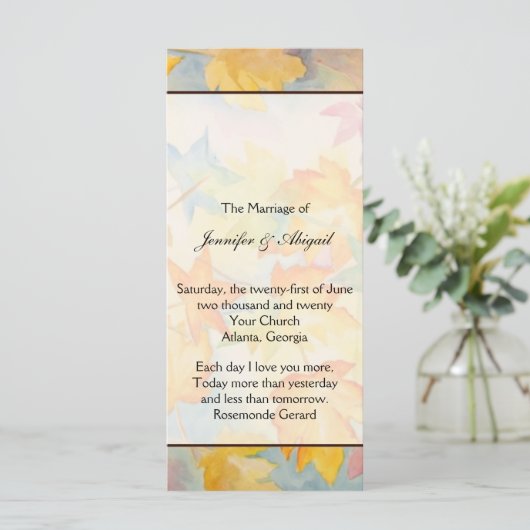 Fall verlaat homohuwelijk programma (Staand voorkant)