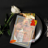 Fall verlaat Rustic Golden Lijst herfstbruiloft Vellum Uitnodigingen