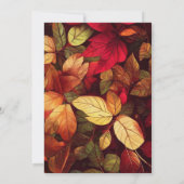 Fall verlaat Thanksgiving Diner Kaart (Achterkant)