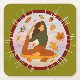 Fall Vierkante Kartonnen Onderzetter