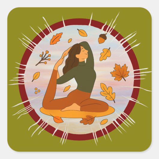 Fall Vierkante Sticker (Voorkant)