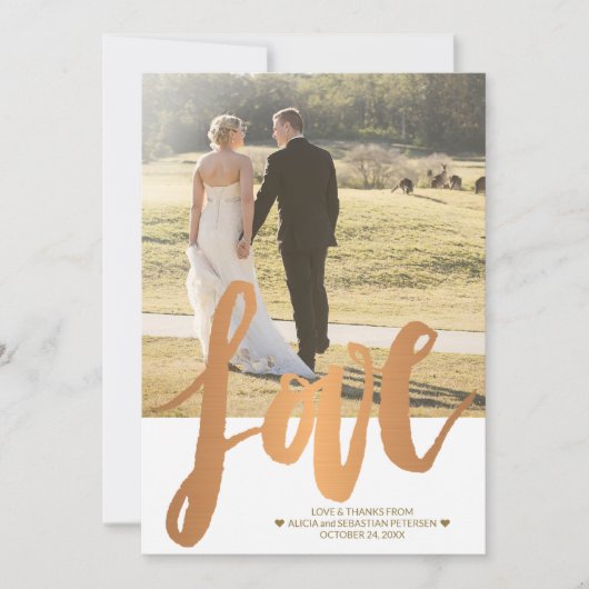 Fall Weddenschap Double Sided Photo Love Hartelijk Kaart (Voorkant)