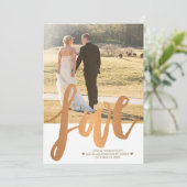Fall Weddenschap Double Sided Photo Love Hartelijk Kaart (Staand voorkant)