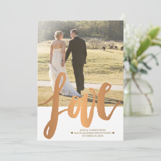 Fall Weddenschap Double Sided Photo Love Hartelijk Kaart (Staand voorkant)