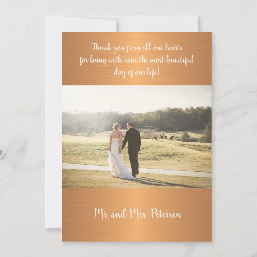 Fall Weddenschap Double Sided Photo Love Hartelijk Kaart (Achterkant)