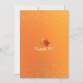 Fall Wedding Celebration Autumn Maple Leaf Pumpkin Kaart (Achterkant)