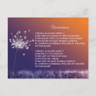 Fall Wedding Directions Enclosure Briefkaart