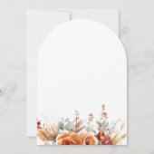 Fall Wedding Elegant Boho Bloemen Kaart (Achterkant)