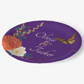Fall Wedding Floral Butterfly Custom Paper Bord (Gekanteld)