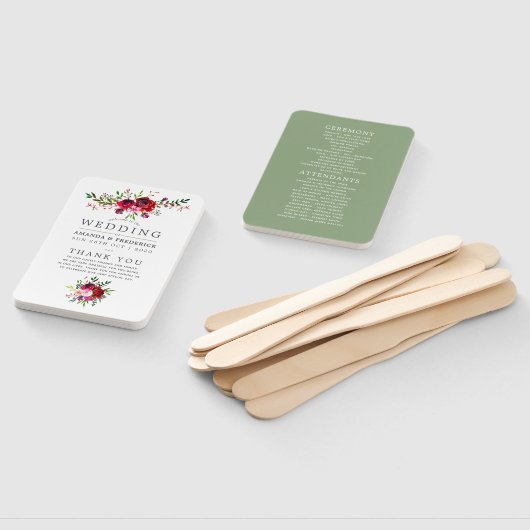 Fall Wedding Floral-programma Handwaaier (Niet-gemonteerd)