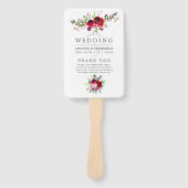 Fall Wedding Floral-programma Handwaaier (Voorkant)