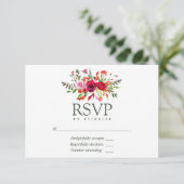 Fall Wedding Floral RSVP Kaartje (Staand voorkant)