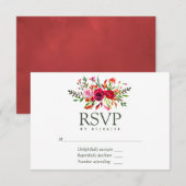 Fall Wedding Floral RSVP Kaartje (Voorkant / Achterkant)