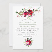 Fall Wedding Floral Uitnodiging (Voorkant)