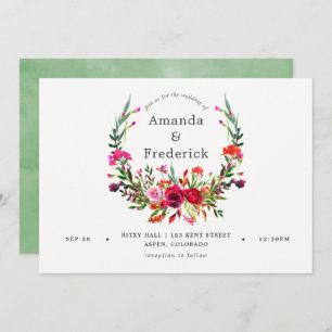 Fall Wedding Floral Uitnodiging