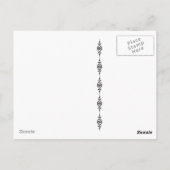 Fall Wedding Green Monograms Aangepast Briefkaart (Achterkant)