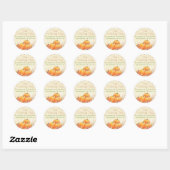 Fall Wedding Guest Favor Ronde Sticker (Vel)