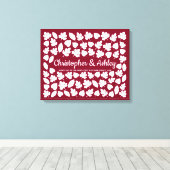 Fall Wedding Guestbook Alternatief 75 Leaves Guest Canvas Afdruk (Insitu (Houten vloer))