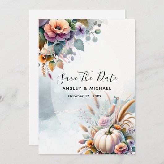 Fall Wedding Kaart (Voorkant / Achterkant)