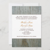 Fall Wedding Mason Jar Flowers & Barnwood Kaart (Achterkant)