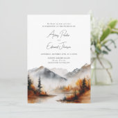 Fall Wedding Modern Eenvoudig Kaart (Staand voorkant)