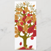 Fall Wedding Personalized Menu Kaart (Achterkant)