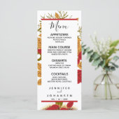 Fall Wedding Personalized Menu Kaart (Staand voorkant)