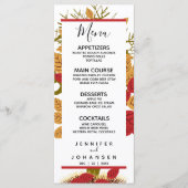 Fall Wedding Personalized Menu Kaart (Voorkant)