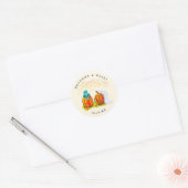 Fall Wedding Pumpkins Ronde Sticker (Envelop)