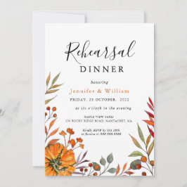 Fall Wedding Rehearsal Dinner Uitnodiging