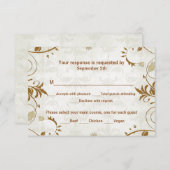 Fall Wedding Response en Meal Choice Card RSVP Kaartje (Voorkant / Achterkant)