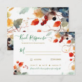 Fall Wedding RSVP Kaartje (Voorkant / Achterkant)