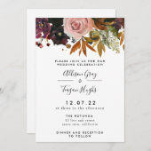 Fall Wedding Uitnodiging (Voorkant / Achterkant)