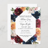 Fall Wedding Uitnodiging | Begroting (Voorkant / Achterkant)