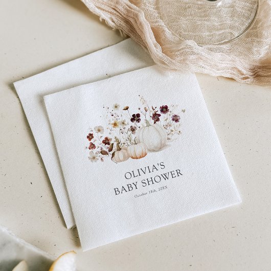 Fall Wildflower Baby Shower Servet