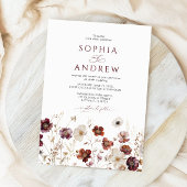 Fall Wildflowers Wedding  Kaart