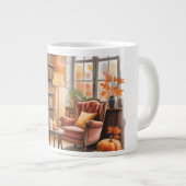 Fall Window Reading MUG — Cozy Chair & Books (Devant droit)