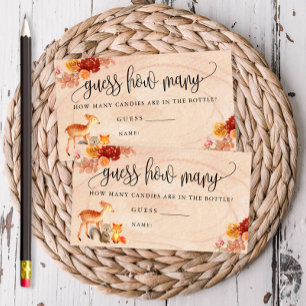 Fall Woodland Animals Devinez Combien De Carte De 