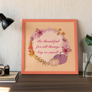 Fall Wreath Quote Poster