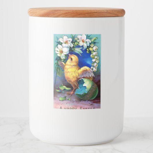 Falla Happy Easter Chick Voedselcontainer Etiket (Voorkant)