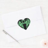 Fallen Angel Green Hart Sticker (Envelop)