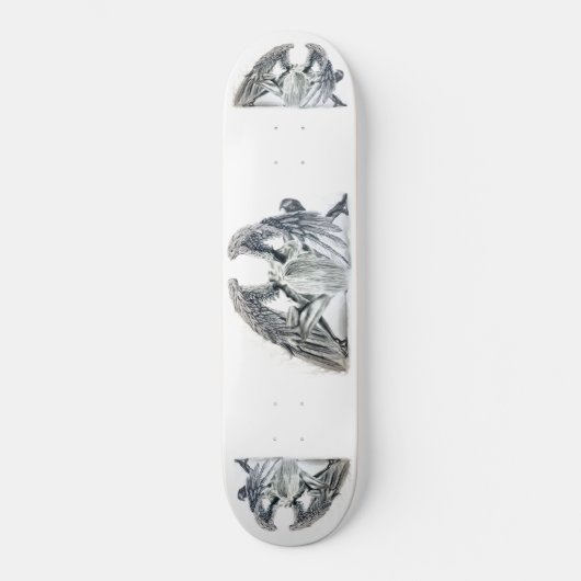 Fallen Angel Yoga Pose Art Skateboard (Voorkant)