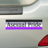 Fallen Asexual Pride Flag (tekst) Bumpersticker (Op auto)