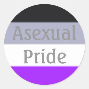 Fallen Asexual Pride Flag (tekst) Ronde Sticker