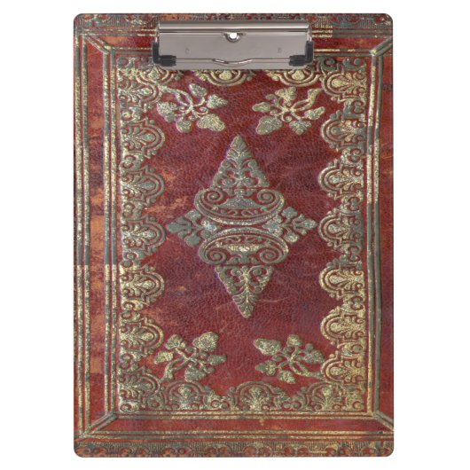 Fallen bezoedeld messing boek klembord (Voorkant)