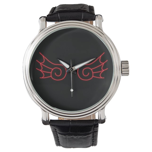 Fallen Chibi Demon Wings Horloge (Voorkant)