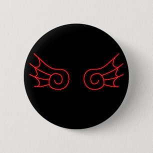 Fallen Chibi Demon Wings Ronde Button 5,7 Cm