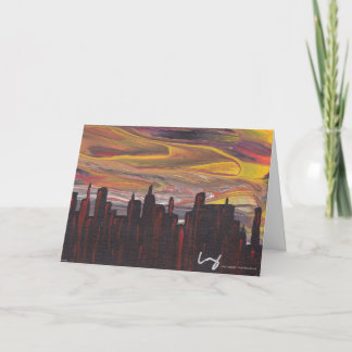 "Fallen City" Happy Birthday Greeting Card Kaart