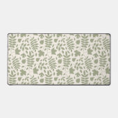 Fallen Feuille Grand Motif Vert sur Crème (Recto)